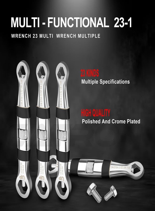 Catron 23 In 1 Dual Head Metric Imperial Universal Wrench Wrench Set Ratchet Adjustable Wrench 7-19 MM Spanner Flexible Multifunctional Hand Tool for Car Repair (Single) - Image 3